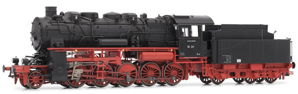 Rivarossi HR2719 - German Steam Locomotive BR 58.10-21 of the DR with 4-dome boiler