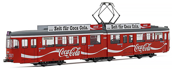 Rivarossi HR2861 - Tram, DUEWAG GT6, Coca-Cola, red livery