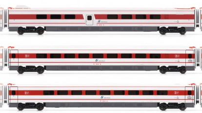 Rivarossi HR4129 - Set of 3 additional coaches for Italian ETR 480 of the FS; original livery  