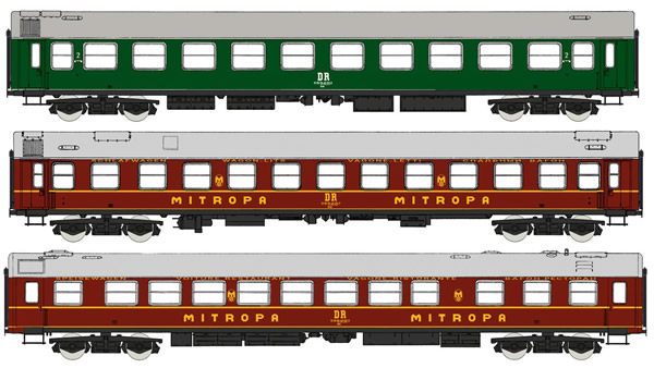 Rivarossi HR4234 - 3pc Coach Set “Spree-Alpen-Express”