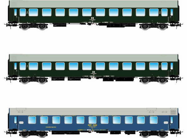 Rivarossi HR4308 - 3pc “Pannonia-Express” Passenger Coach Set 