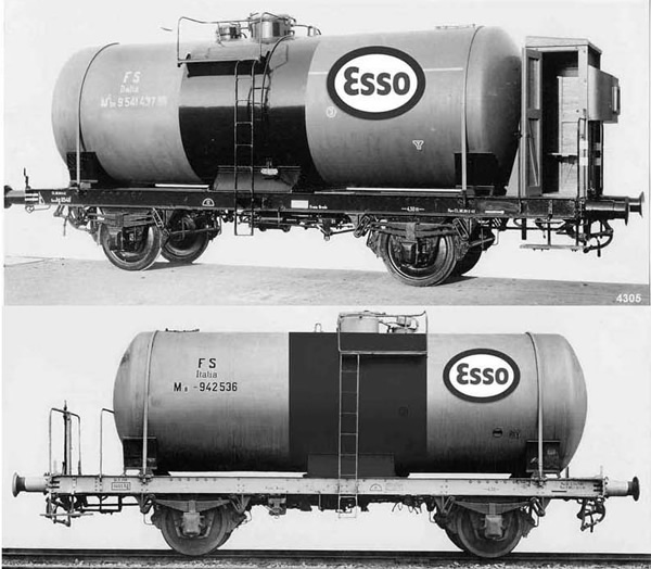 Rivarossi HR6491 - 2pc 2-axle tank wagon set Esso, big tank