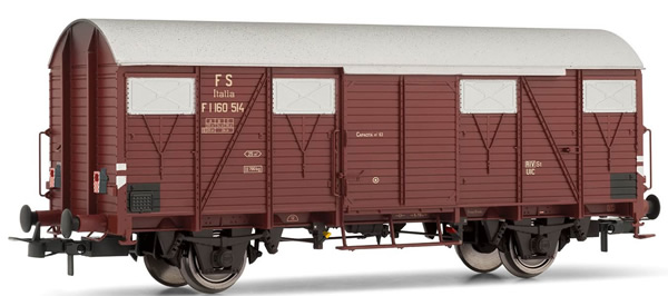 Rivarossi HR6509 - Closed wagon Gs with wooden walls and rear light