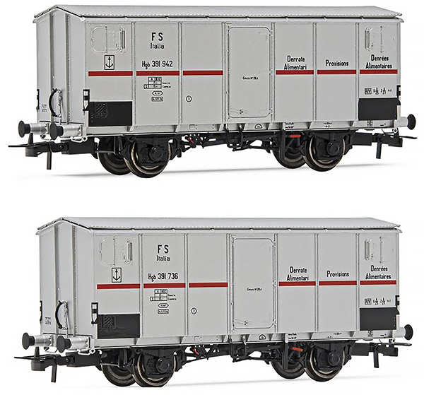 Rivarossi HR6562 - 2pc Refrigerated Wagons Ifms 2-axles without brakemans c