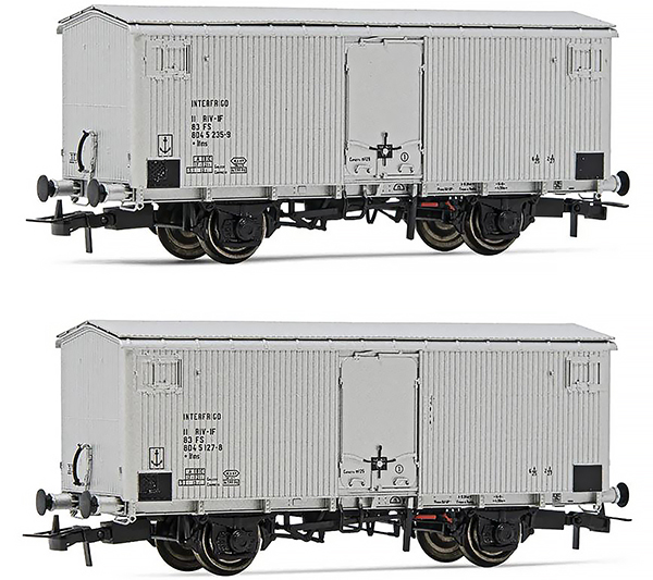 Rivarossi HR6563 - 2pc Refrigerated Wagons Ifms 2-axles without brakemans c