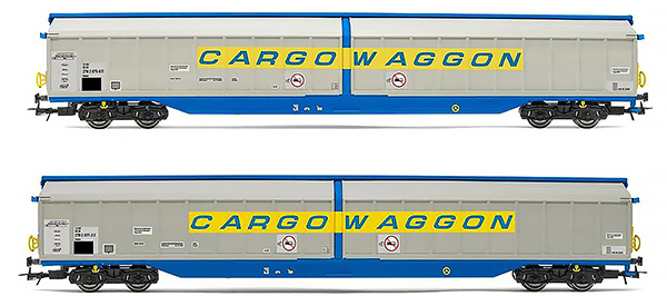 Rivarossi HR6599 - German Sliding Wall Van Set 2pcs CARGOWAGON of the DB AG