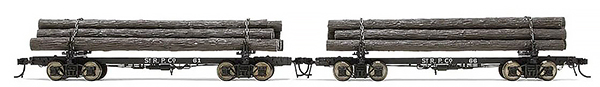 Rivarossi HR6632 - American Timber Transport Wagon Set 2pcs of the St.Regis Paper Co