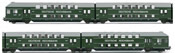 Set x 4 coaches double-decker type DB13ümpe DR