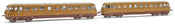 Italian 2 unit Diesel railcar Set Aln 556 of the FS