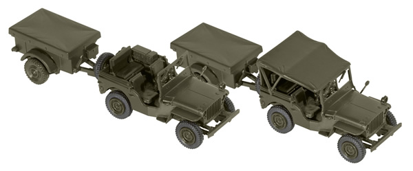 Roco 05045 - Willys Jeep + M 100