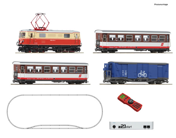 Roco 31033 - z21® Starter Digitalset: Electric locomotive class 1099 with bicycle wagon of the ÖBB