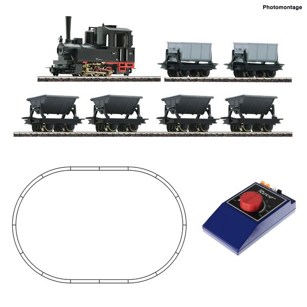 Roco 31035 - Analogue start set: Light railway steam locomotive and lorry train