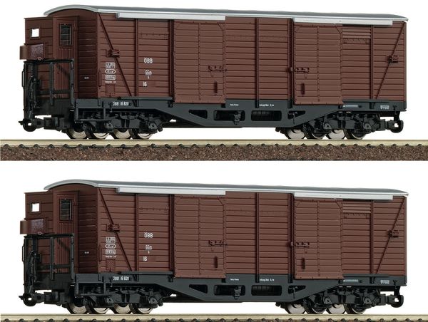 Roco 34583 - 2 piece set: Covered goods wagons