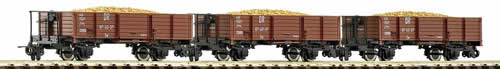 Roco 34599 - 3-piece set potato wagon of the DR