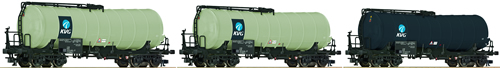 Roco 37621 - Set: tank wagons NACCO, DB AG
