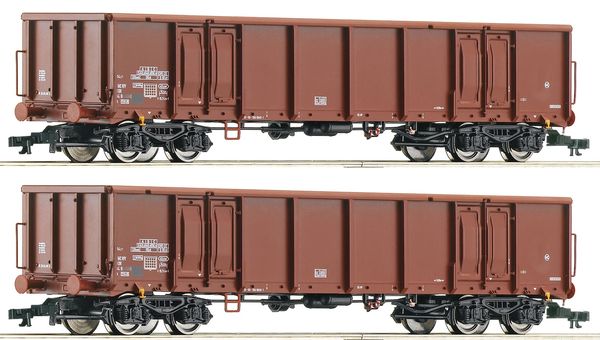 Roco 37650 - 2 piece set: Open goods wagons, DR