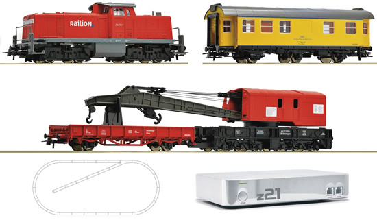 Roco 41502 - Digital starter set z21 diesel locomotive locomotive series 294 of the DB AG with construction train
