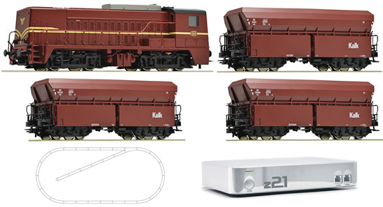 Roco 41504 - Digital starter set z21 diesel locomotive series 2200 of the NS with freight train