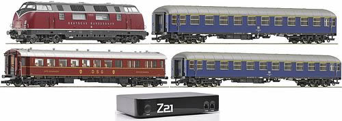Roco 41507 - Digital starter set z21 diesel locomotive series 200 of the DB with express train