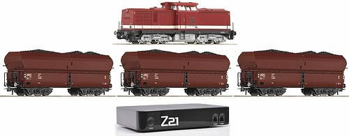Roco 41508 - Digital starter set z21 diesel locomotive series 110 of the DR with freight train