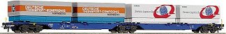 Roco 47102 - Double Carrier Wagon Unit w/ DB-Cargo Containers