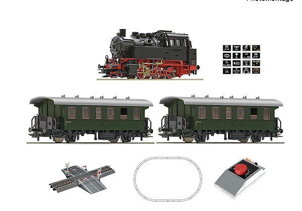 Roco 5100001 - Analogue start set: Steam locomotive class 80 with passenger train