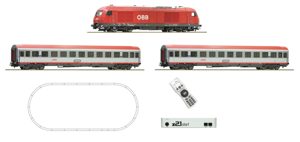 Roco 5110005 - z21 Digital Starter Set with Austrian Diesel Locomotive Class 2016 with Express Train of the ÖBB