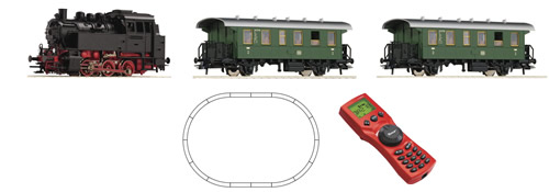 Roco 51263 - Digital Starter Set: Steam Locomotive BR 80 and Passenger Train of the DB