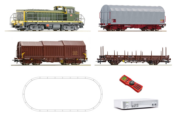 Roco 51267 - French Digital Starter Set z21 with Diesel Locomotive BB63000 and Freight Train of the SNCF