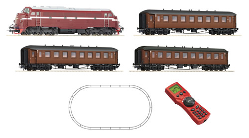 Roco 51276 - Norwegian Digital Starter Set: Diesel Locomotive Di3b &  passenger train of the NSB