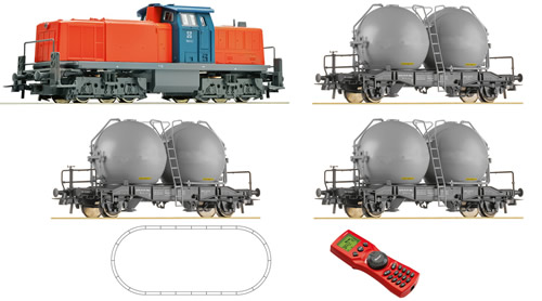Roco 51279 - Swedish Digital Starter Set: Diesel Locomotive T94 & freight train of the SJ