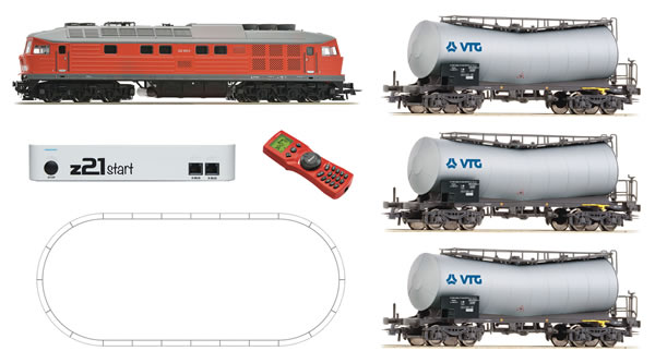 Roco 51288 - German Digital Starter Set with Diesel Locomotive BR 232 and Tank Car Train of the DB-AG