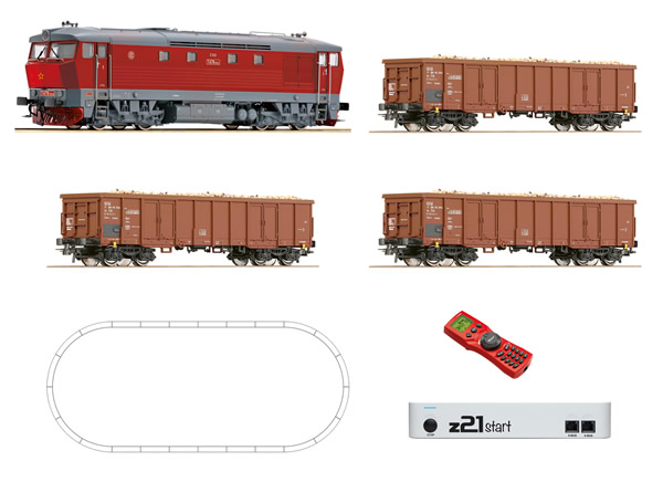 Roco 51294 - Czechoslovakian Digital Starter Set with Diesel Locomotive T478 and Freight Train of the CSD