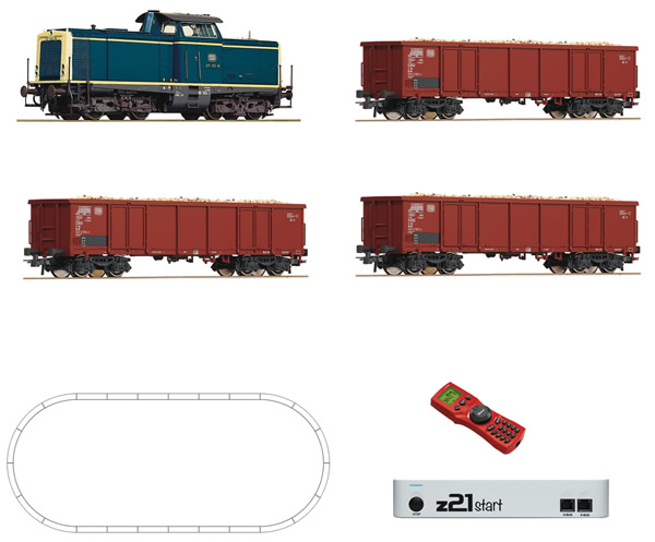 Roco 51299 - Digital z21® start Set: Diesel locomotive BR 211 with beet train of the DB