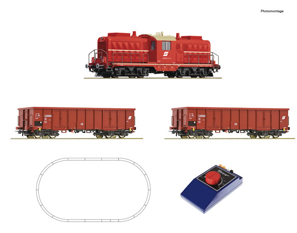 Roco 51334 - Analogue start set: Austrian Diesel locomotive class 2045 with goods train of the OBB