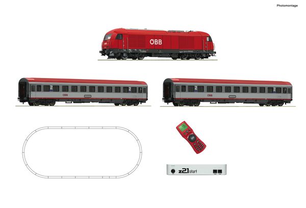 Roco 51341 - z21 start digital set: Diesel locomotive class 2016 with express train, ÖBB
