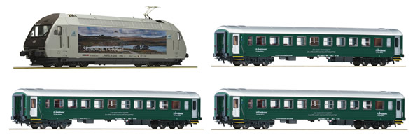 Roco 61452 - Norwegian Electric Locomotive Set El18 with 3 Passenger Cars of the NSB (Sound)