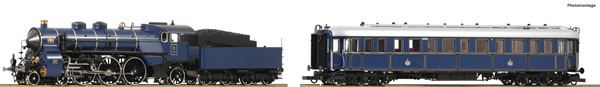 Roco 61472 - German Steam locomotive S 3/6 and “Prinzregenten” Car of the K.Bay.Sts.B. (DCC Sound Decoder)