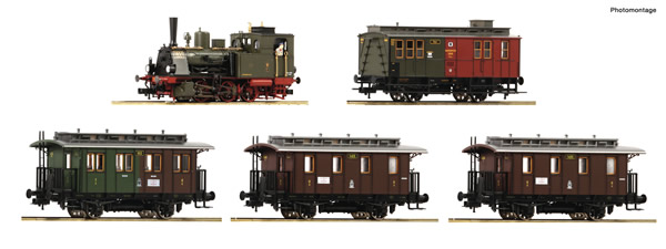 Roco 61476 - German Steam locomotive T3 and 3 passenger car Set of the KPEV