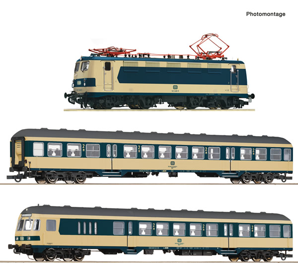 Roco 61484 - 3 piece set: German The Karlsruhe train of the DB (DCC SOund Decoder)