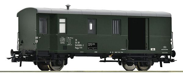 Roco 6200018 - German Goods train baggage wagon of the DR