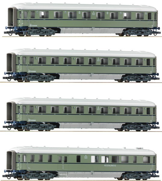 Roco 6200049 - 4-piece set: Passenger train coaches Plan D, NS