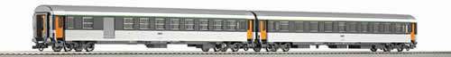 Roco 64002 - 2-piece set, Corail passenger train car,
