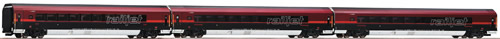 Roco 64126 - Austrian 3-pc. Set Railjet of the ÖBB