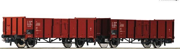 Roco 6600002 - Czechoslovakian 2-piece set: Open freight wagon of the CSD