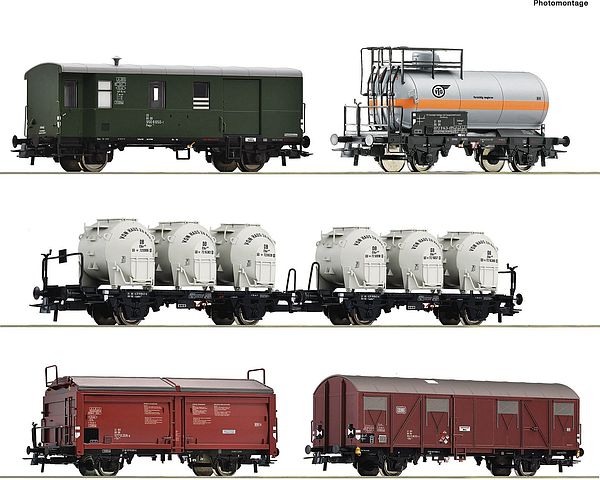 Roco 6600018 - German 6-piece set: Freight train of the DB