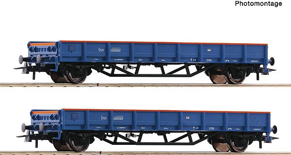 Roco 6600046 - Dutch 2-piece set: Low side cars Volkerrail