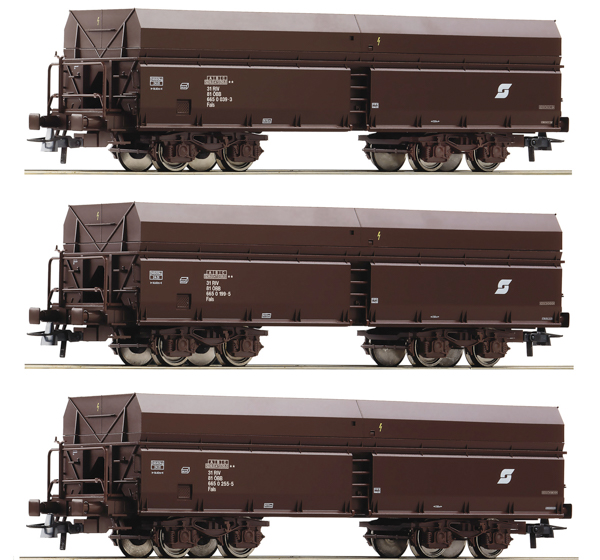 Roco 6600071 - 3-piece set: Self-unloading wagons, ÖBB