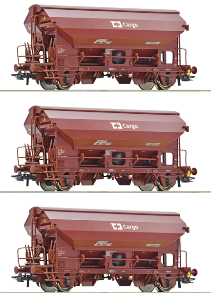 Roco 6600078 - 3-piece set: Swivel roof wagons, CD Cargo
