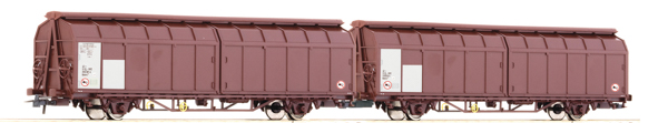 Roco 6600096 - Sliding-wall wagon double unit, PKP Cargo